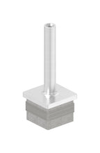 Handlaufstütze aus einem Stück zum Einschlagen, für Quadratrohr, mit Innengewinde M6, V2A