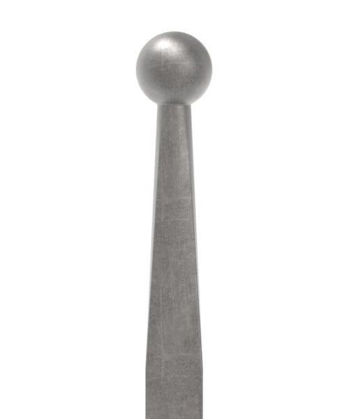Zaunstab 12x12mm, Kugel 16mm, konisch zulaufend, Kugel angeschmiedet