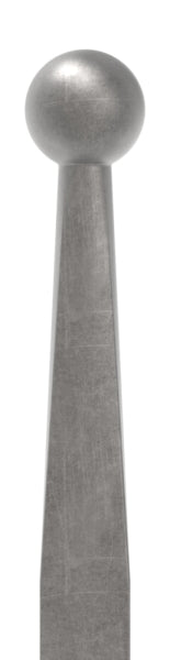 Zaunstab 12x12mm, Kugel 16mm, konisch zulaufend, Kugel angeschmiedet