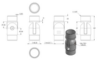 Zeichnung Gelenkstück für Rohr Ø 48,3 x 2,0 mm