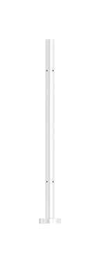 Edelstahlpfosten zur Bodenmontage, Länge 880mm, 4 x M8 Fließformgewinde 90° versetzt, V2A