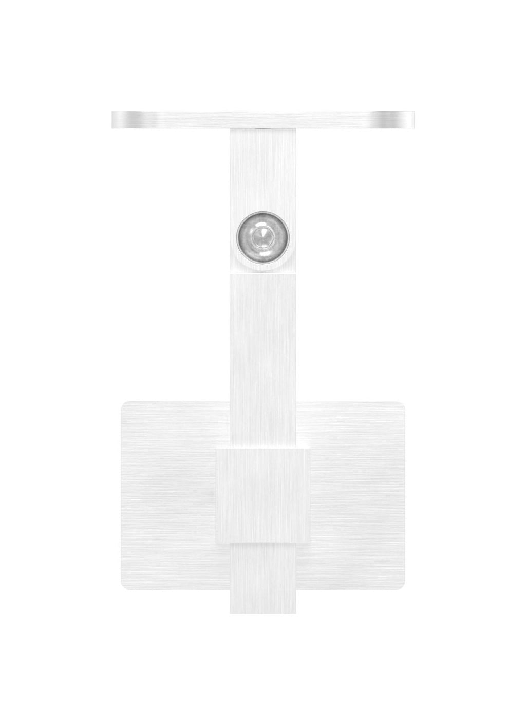 höhenverstellbarer Handlaufhalter mit Innengewinde, Gelenk und Halteplatte, V2A