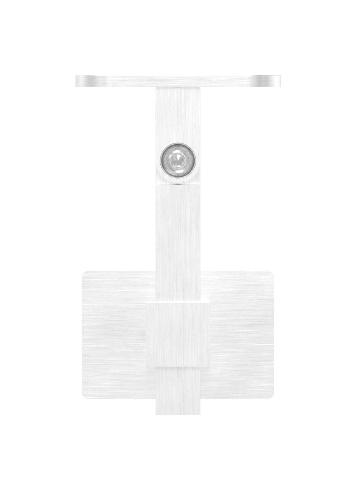 höhenverstellbarer Handlaufhalter mit Innengewinde, Gelenk und Halteplatte, V2A