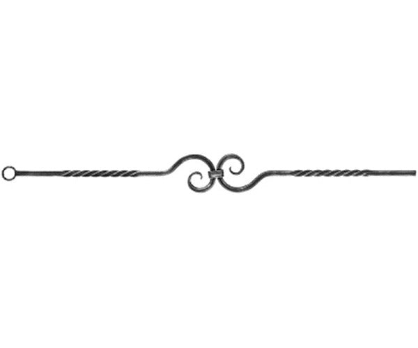 Zierstab 12x12mm, gerillt, H: 900mm