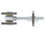 Torband M — mit Langlochlasche, Öffnungswinkel 180°, galvanisch verzinkt, Torband