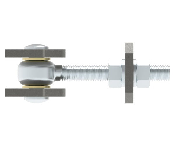 Torband M — mit Langlochlasche, Öffnungswinkel 180°, galvanisch verzinkt, Torband