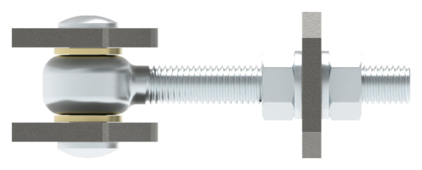 Torband M — mit Langlochlasche, Öffnungswinkel 180°, galvanisch verzinkt, Torband