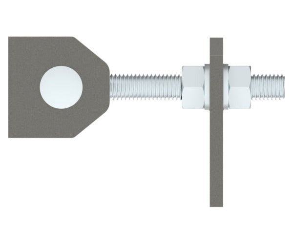 Torband M — mit Langlochlasche, Öffnungswinkel 180°, galvanisch verzinkt, Torband