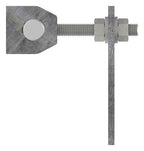 Torband M12 verstellbar, mit Langlochlasche, Öffnungswinkel 180°, teilverzinkt/feuerverzinkt, Tragkraft: 50kg