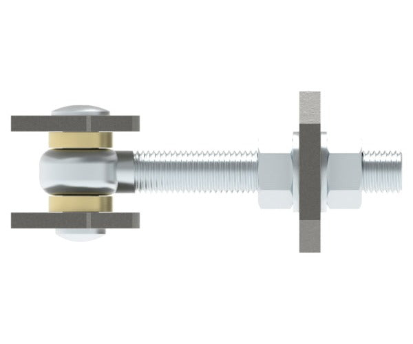 Torband M — mit Langlochlasche, Öffnungswinkel 180°, galvanisch verzinkt, Torband