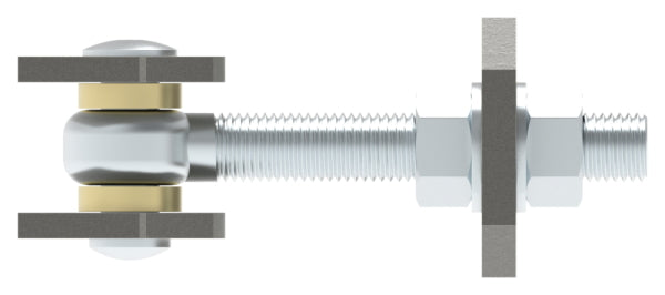 Torband M — mit Langlochlasche, Öffnungswinkel 180°, galvanisch verzinkt, Torband