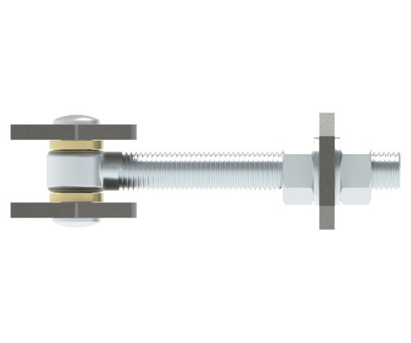Torband M — mit Langlochlasche, Öffnungswinkel 180°, galvanisch verzinkt, Torband