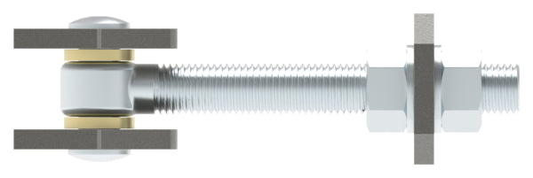 Torband M — mit Langlochlasche, Öffnungswinkel 180°, galvanisch verzinkt, Torband