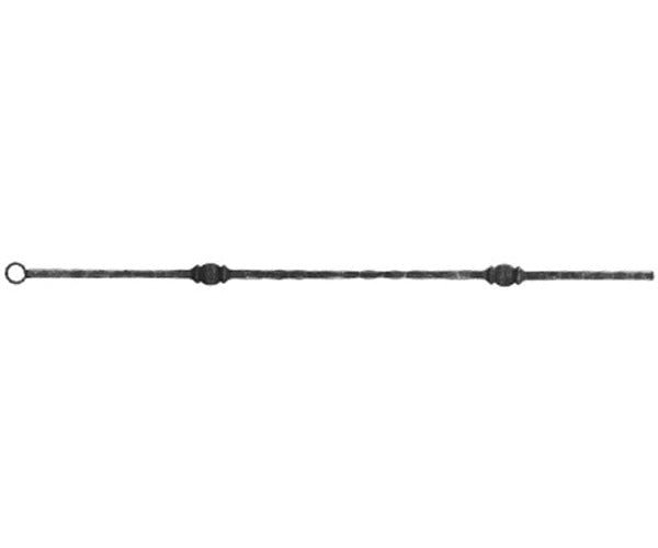Knubbelstab 13x13mm, gehämmert, 2x Knubbel
