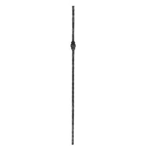 Knubbelstab 13x13mm, gehämmert, 1x Knubbel: außermittig