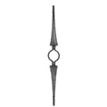 Zierstab 20x12mm, gehämmert, H: 1000mm, 1x Kreis mittig