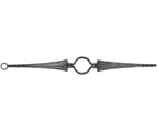 Zierstab 20x12mm, gehämmert, H: 1000mm, 1x Kreis mittig
