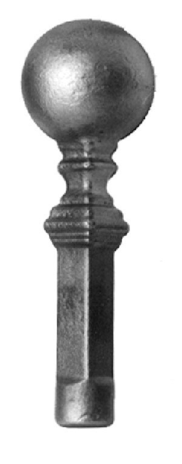 Zaunspitze, Ansatz Ø 18mm, H: 125mm, Ø Kugel 40mm