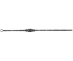 Zierstab 15x15mm, gehämmert, H: 900mm, 1x Zierteil: rund mittig