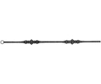 Zierstab 15x15mm, gehämmert, H: 1000mm, 2x Ornament außermittig