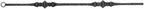 Zierstab 15x15mm, gehämmert, H: 1000mm, 2x Ornament außermittig