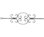 Zierstab 12x12mm, glatt, H: 900mm, 1x Ornament mittig (Art. 1272)