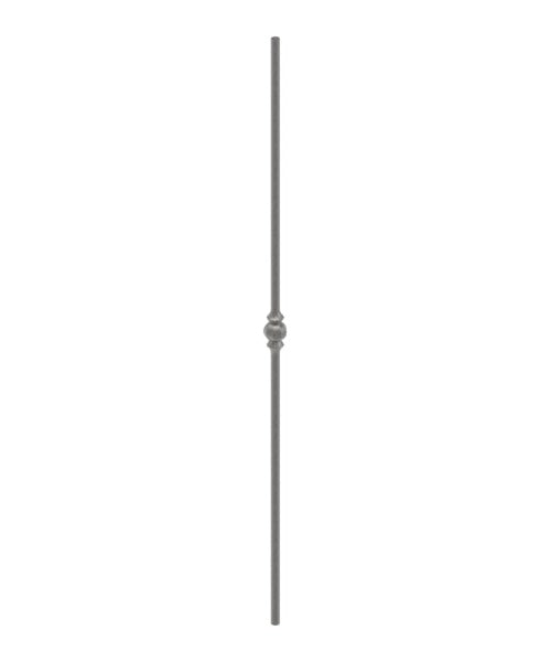 Knubbelstab 14mm, gehämmert, H: 1000mm, 1x Knubbel: mittig