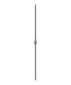 Knubbelstab 14mm, gehämmert, H: 1000mm, 1x Knubbel: mittig
