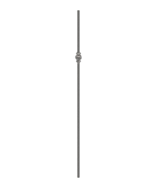 Knubbelstab 14mm, gehämmert, H: 1000mm, 1x Knubbel: außermittig