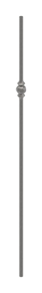 Knubbelstab 14mm, gehämmert, H: 1000mm, 1x Knubbel: außermittig