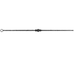 Knubbelstab 13x13mm, gehämmert, H: 1000mm, 1x Knubbel: mittig (Art. 1285)