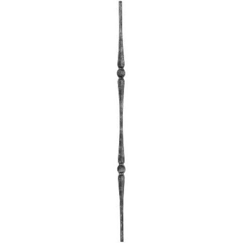 Zierstab Ø 14mm, glatt, H: 1000mm, 2 Scheiben außermittig