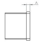 Endkappe flach für Quadrat-Nutrohr, V2A / V4A