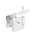 Handlaufhalter mit Cliprosette und Anschlussplatte, zum Anschrauben des Handlaufs, V2A