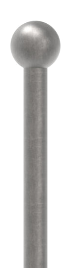 Zaunstab Ø 12mm, Kugel 25mm, aus einem Stück, Kugel angeschmiedet