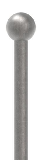 Zaunstab Ø 12mm, Kugel 25mm, aus einem Stück, Kugel angeschmiedet