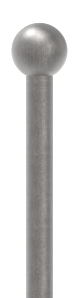 Zaunstab Ø 12mm, Kugel 25mm, aus einem Stück, Kugel angeschmiedet