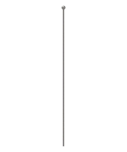 Kugelstab 12 x 12mm, Länge 1000mm, Kugel 35mm, aus einem Stück, Kugel angeschmiedet