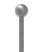 Kugelstab 12 x 12mm, Länge 1000mm, Kugel 35mm, aus einem Stück, Kugel angeschmiedet