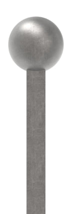 Kugelstab 12 x 12mm, Länge 1000mm, Kugel 35mm, aus einem Stück, Kugel angeschmiedet