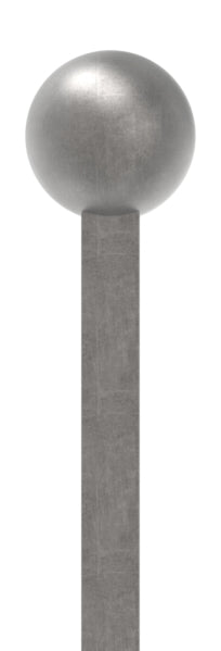 Kugelstab 12 x 12mm, Länge 1000mm, Kugel 35mm, aus einem Stück, Kugel angeschmiedet