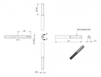 Zeichnung Gewindeterminal für Seil 4 mm, mit Außengewinde M6 rechtsgängig