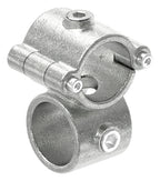 Kreuzverbinder aufklappbar, für Rohr Ø 42,4mm, Temperguss, feuer- und nachträglich elektroverzinkt