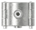Kreuzverbinder aufklappbar, für Rohr Ø 42,4mm, Temperguss, feuer- und nachträglich elektroverzinkt