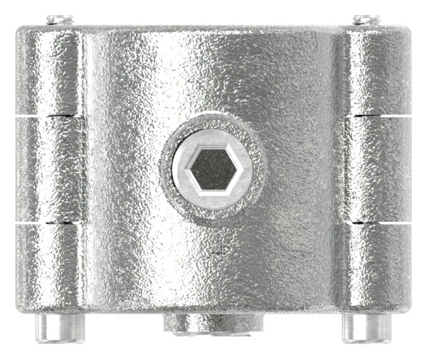 Kreuzverbinder aufklappbar, für Rohr Ø 42,4mm, Temperguss, feuer- und nachträglich elektroverzinkt