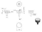 BRENK-fix® Glaspunkthalter Ø 30 mm, mit Gewindestift und Gummipaar / Alu, V2A, V4A