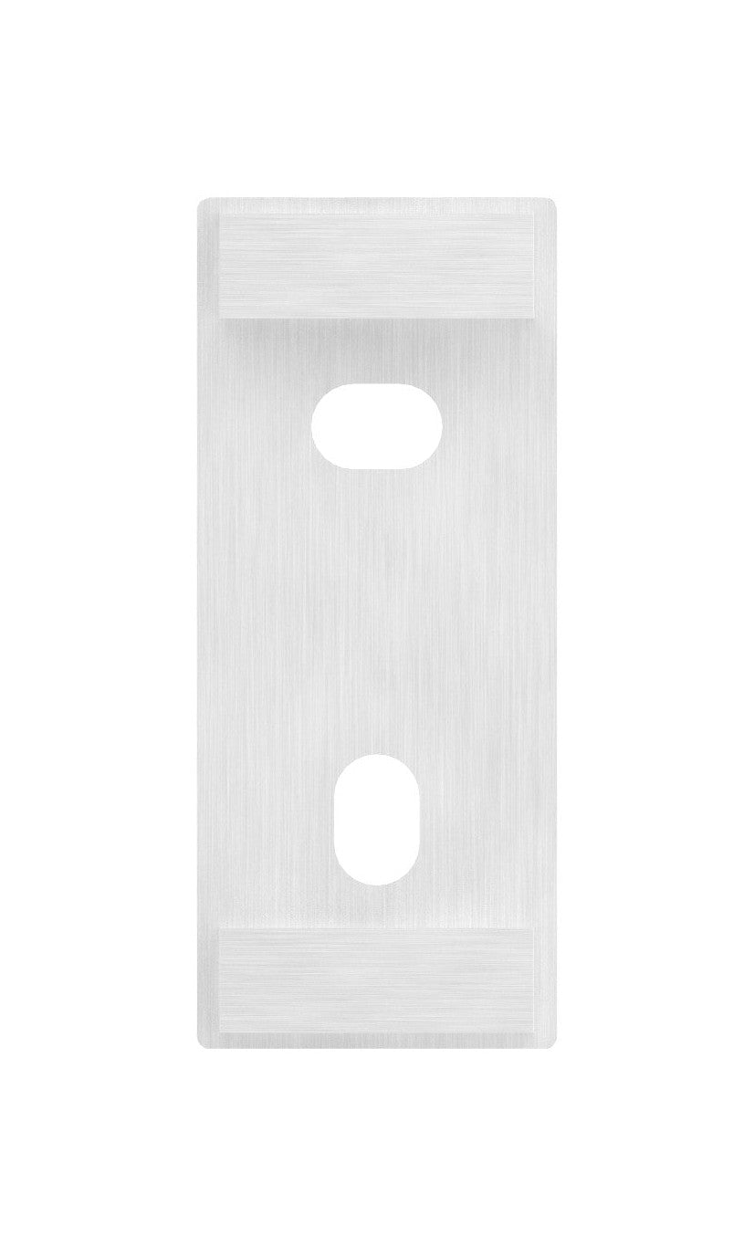 Edelstahl Wandbefestigung für Geländerpfosten zum Spannen, Platte 130 x 55 x 8 mm, V2A / V4A