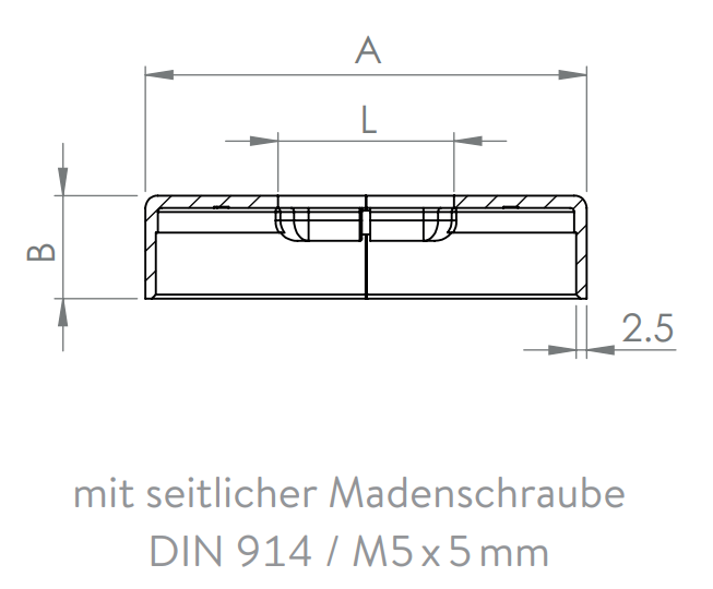 Edelstahl Abdeckrosette für Quadratrohre, teilbar, mit Mittelbohrung, Längsschliff, V2A / V4A