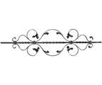 Zierstab 12x12mm, gerillt, Barock, H: 900mm, Schnecken mit Blatt, 1x gedreht