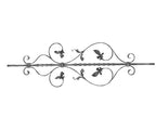 Zierstab 12x12mm, gerillt, Barock, H: 900mm, Schnecken mit Blatt, 2x gedreht